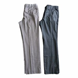 Men's Gray and Dark Gray Dress Pants Set- Park Avenue and Arrow New York